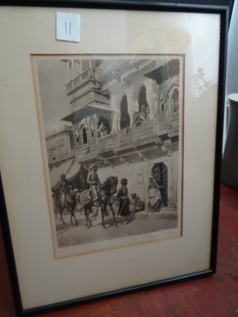 lot 11 image: Vintage Print Promenade of the Rajah