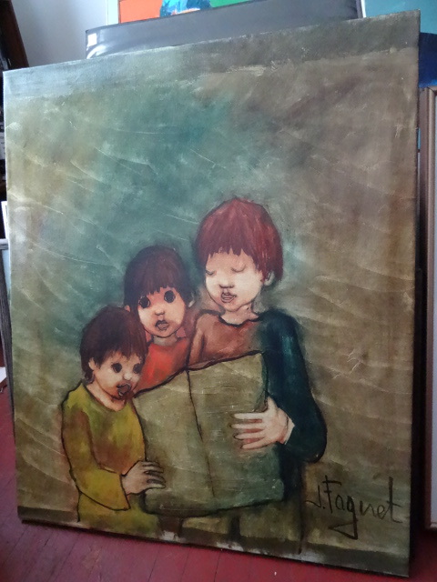 lot 64 image: Painting by J. Faguet  30 X 36