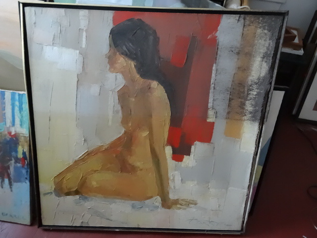lot 73 image: Painting by Barrell 37 X 37