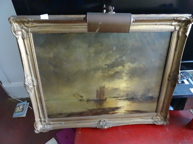 lot 74 image: Antique Painting by James Webb 1879