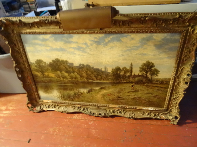 lot 75 image: Antique Painting by A. A. Glendening