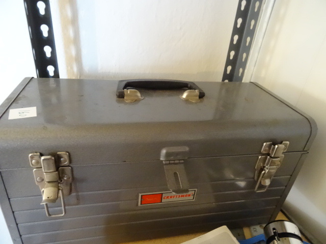 lot 160 image: Craftsman Tool Box with Misc Tools