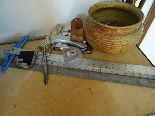 lot 168 image: Clay Pot with Misc Tools