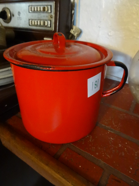 lot 181 image: Enamel Coated Cook Pot.