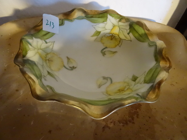 lot 213 image: Vintage Bavarian Hand Painted Bowl,