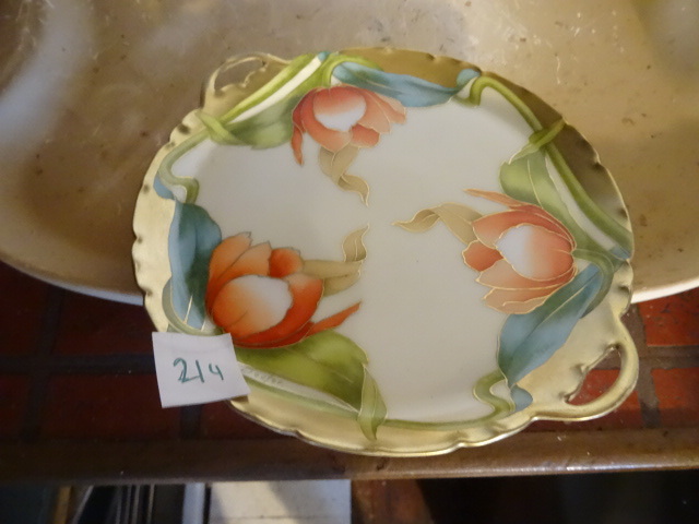 lot 214 image: Vintage Bavarian Hand Painted Plate