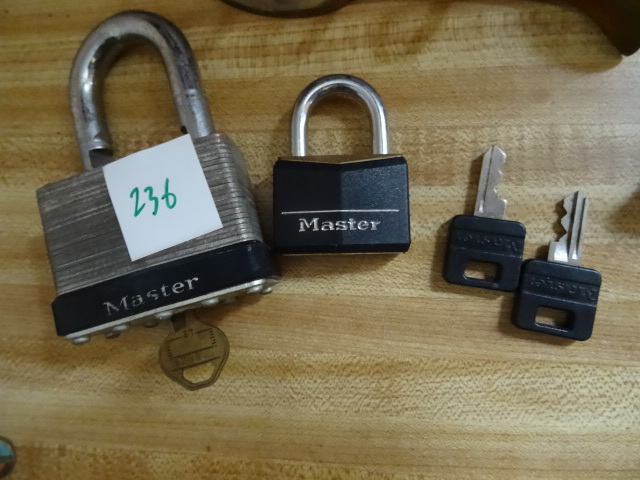 lot 236 image: 2 Master Locks with Keys