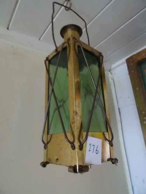 lot 276 image: Vintage Brass Lantern Music Box