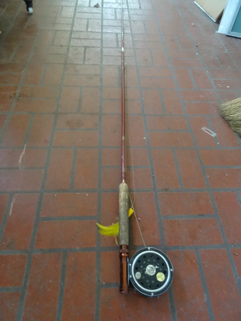 lot 305 image: Vintage Fly Fishing Reel and Rod.