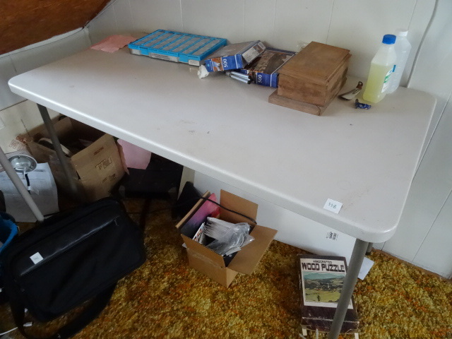 lot 338 image: 48 X 24 Folding Table No Contents