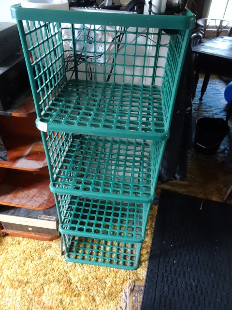 lot 353 image: 4 Tier Plastic Storage Units