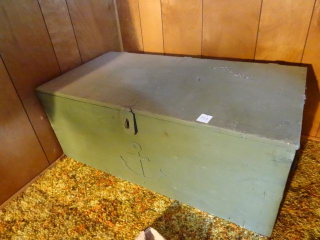 lot 357 image: Wood Chest 32 X 16 X 13