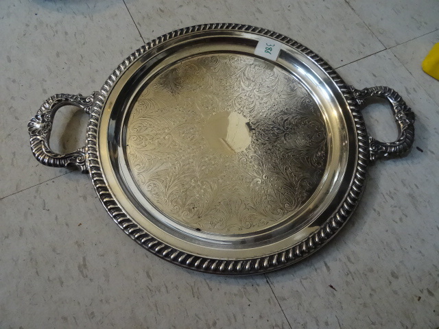 lot 386 image: Silver on Copper Platter