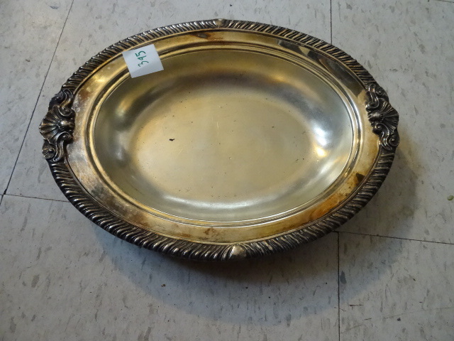 lot 395 image: Silver Plate Bowl 12 X 9
