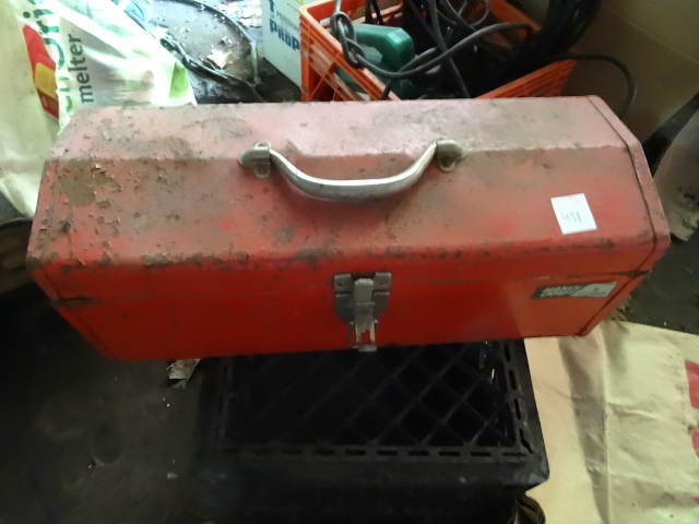 lot 431 image: Metal Tool Box with Tools and Misc