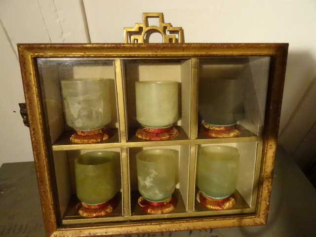 lot 448 image: Asian Saki Cup Set In Case