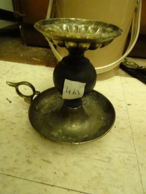 lot 463 image: Silver Plate Pillar Candle Holder