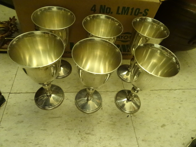 lot 480 image: 6 Sterling Chalice Cups # 10