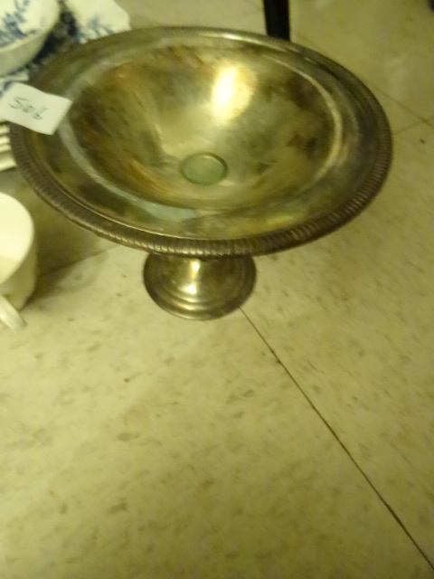 lot 506 image: Silver Plate Pedestal Candy Dish