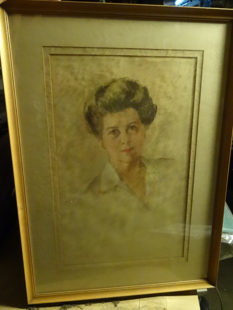 lot 560 image: Vintage Painted Portrait Hugh Walter