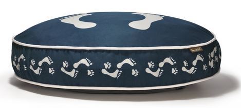 P.L.A.Y. Round Bed with Eco-Friendly Filler and 100-Percent Cotton Cover, Small, BlueFootprint