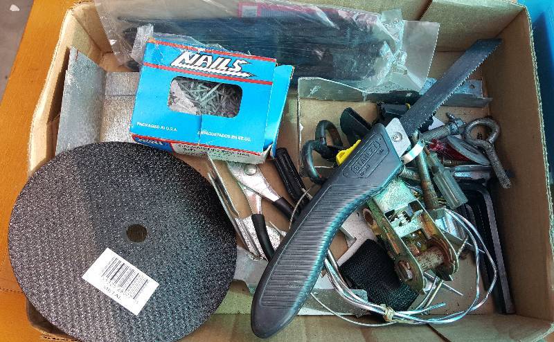 Nails, disk, hand saw, and much more