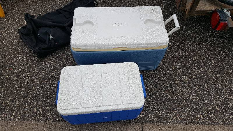 2 Blue coolers