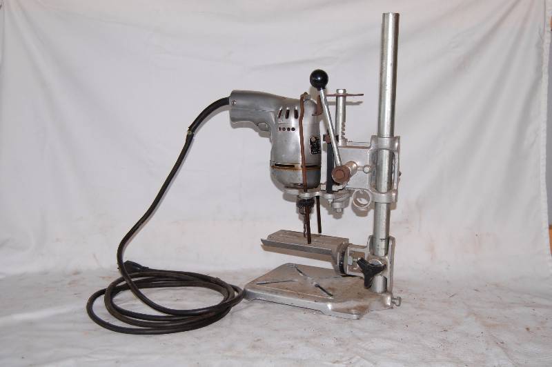 Hand Drill with Drill Press Attachment