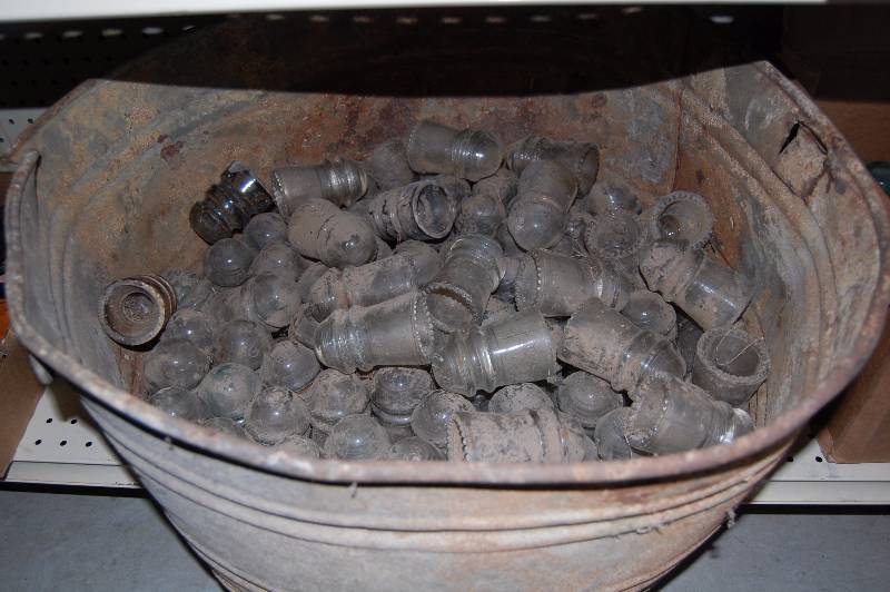 Tub of Glass Insulators