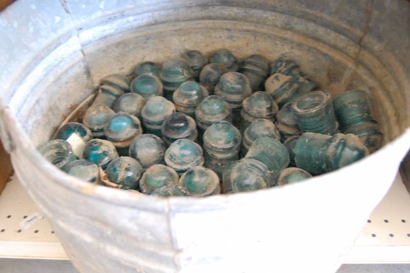 Tub of Glass Insulators