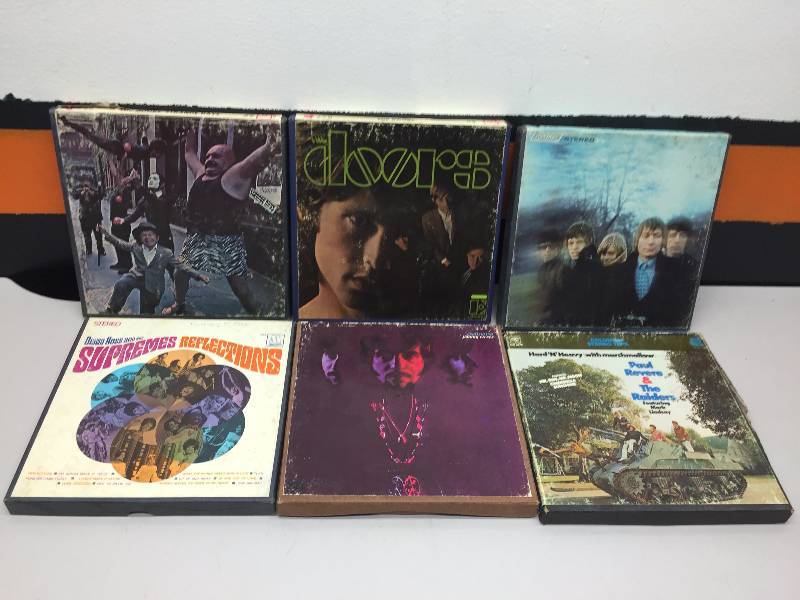 lot 9 image: REEL TO REEL, THE DOORS, ROLLING STONES, JONNY RIVERS, 8 TRACK TAPES ASSORTED CDS