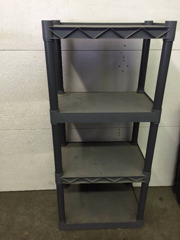 lot 36 image: WEIGHT LIFTING SET, SHELF, BALL RACK, 2 SETS OF HORSE SHOE GAMES, 3 X  6 UTILITY RUG, LAMINATE FLOORING 5PKS HONEY OAK