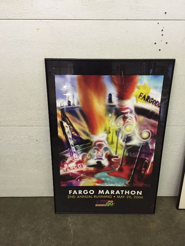 lot 37 image: 2ND ANNUAL FARGO MARATHON POSTER 2006, LES MISERABLES SIGNED POSTER