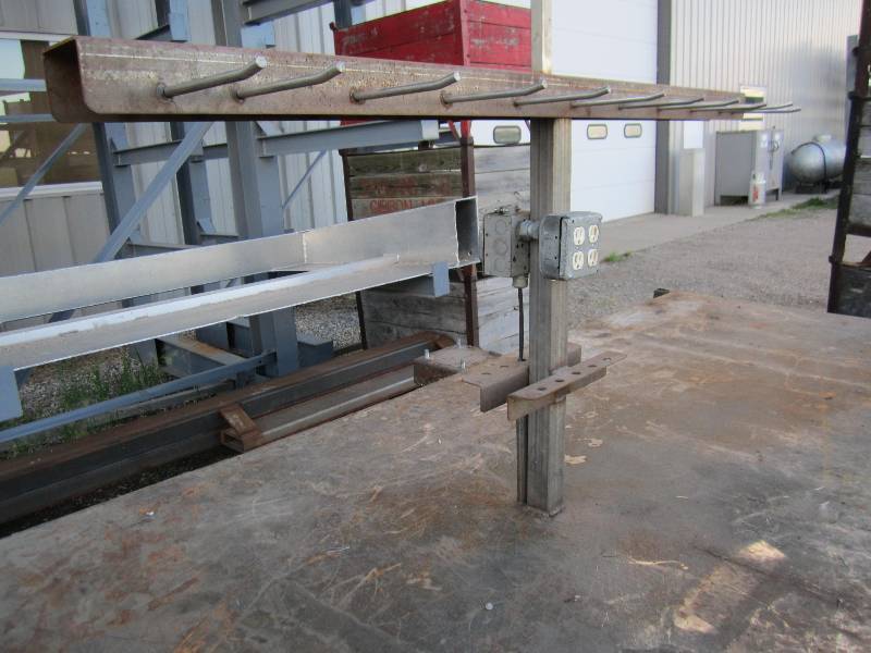 Welding table with electric outlets...