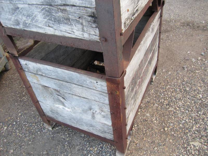 3 metal frame boxes for stacking wi...