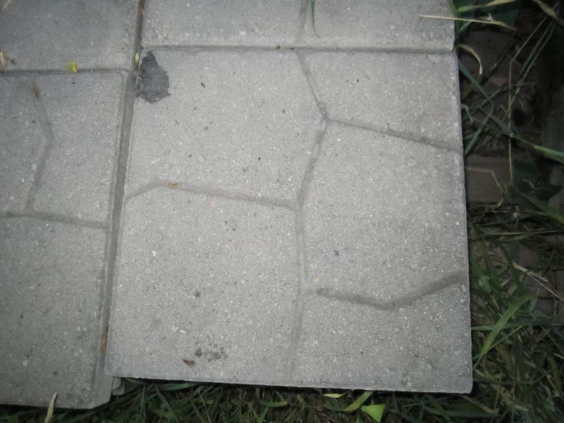 Lot of cement landscaping blocks, a...