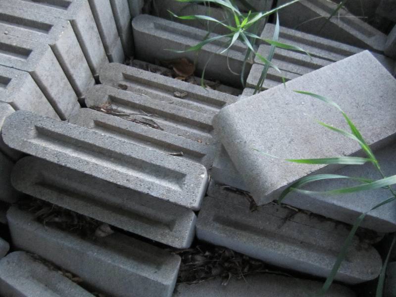 lot of coment landscaping blocks, a...