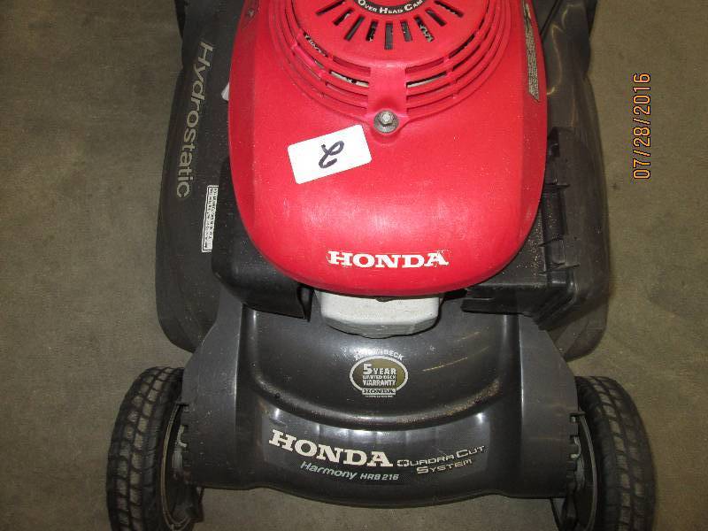 Honda Harmony HRB216 SelfPropelled... LE August Lawn Mowers KBID