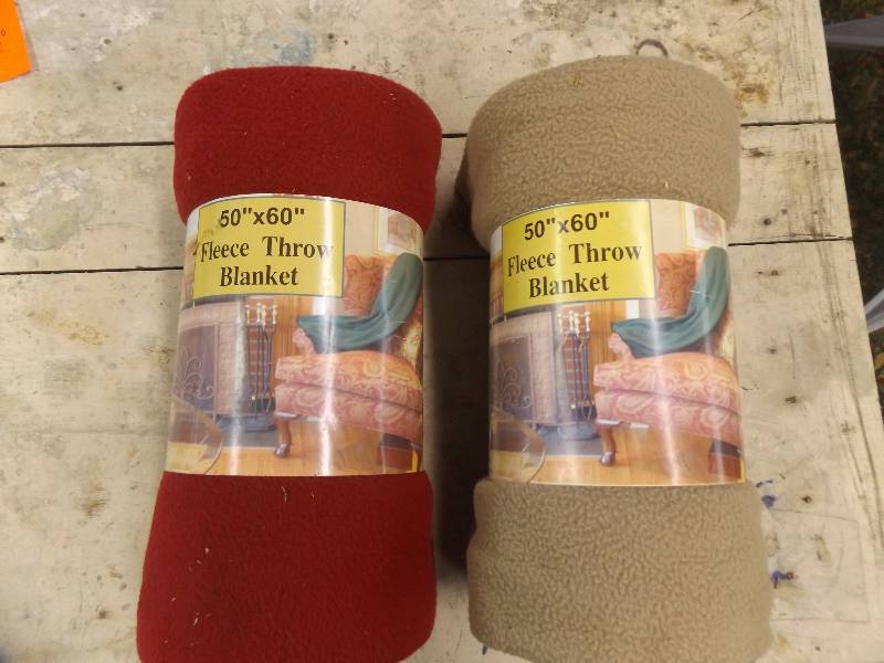 lot 111 image: Two Fleece Throw Blankets