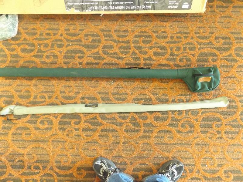 lot 240 image: Cabelas Fishing Rod Carrier with fishing rod