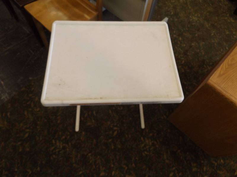 lot 367 image: Folding TV Tray, side table, adjustable