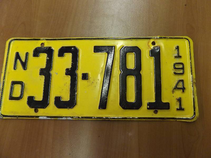 lot 430 image: 1941 ND License Plate