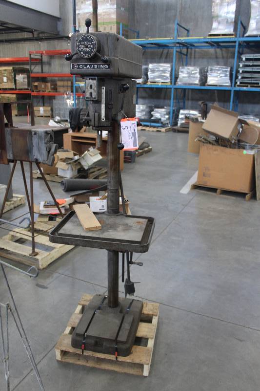 lot 5 image: Clausing Drill Press w Howell 34hp Motor