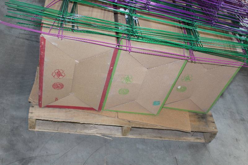 lot 49 image: Lot of (3) Boxes of Tomato & Garden Adjustable Fence 12x42 Square Support Color Combo