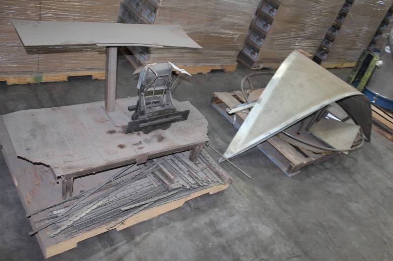 lot 53 image: Lot of (2) Pallet Lot of Sheetmetal, Angle Brackets, Jig