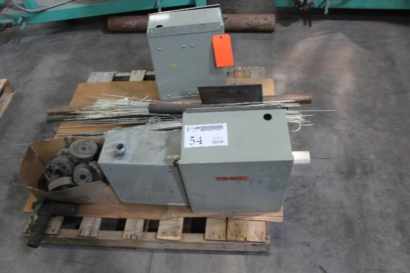 lot 54 image: Pallet Lot Including Electric Service Panel Boxes, Arbors, Wire Extension Hooks, And More