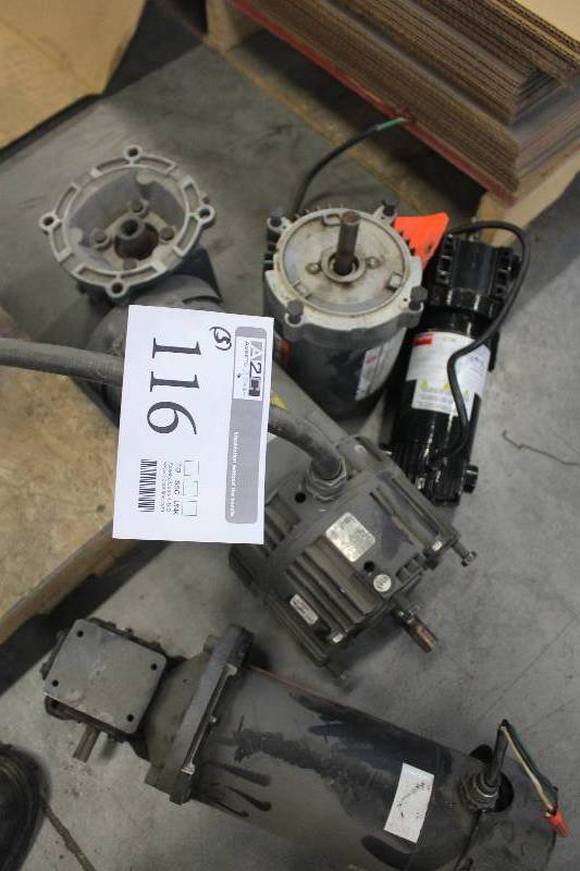 lot 116 image: Lot of (5) Electric Motors, Speed Reducers