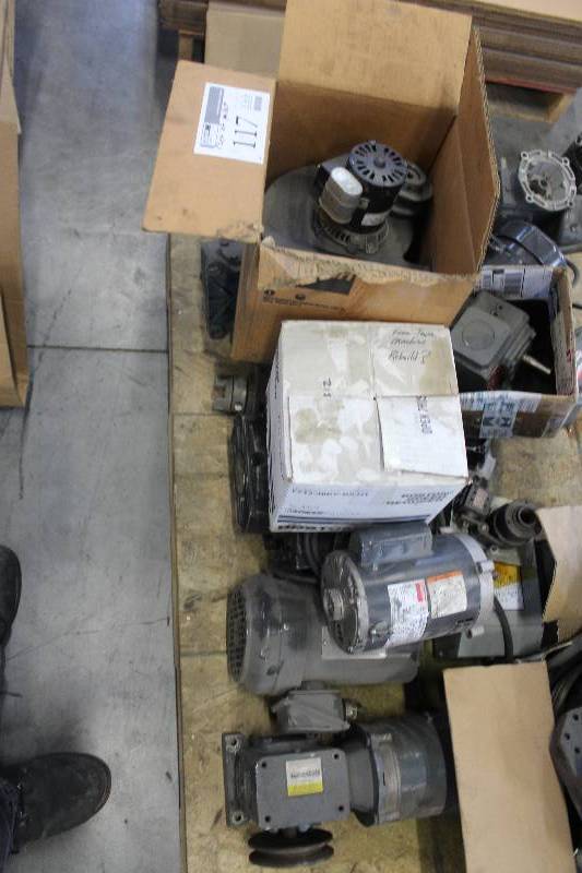 lot 117 image: Rest of Pallet Lot of Electric Motors, Speed Reducers