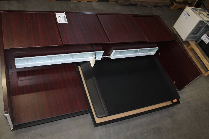 lot 156 image: Desktop Organizer w 4-Door Cabinet, Lighting