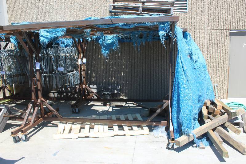 lot 175 image: Commercial Rolling Metal Storage Rack